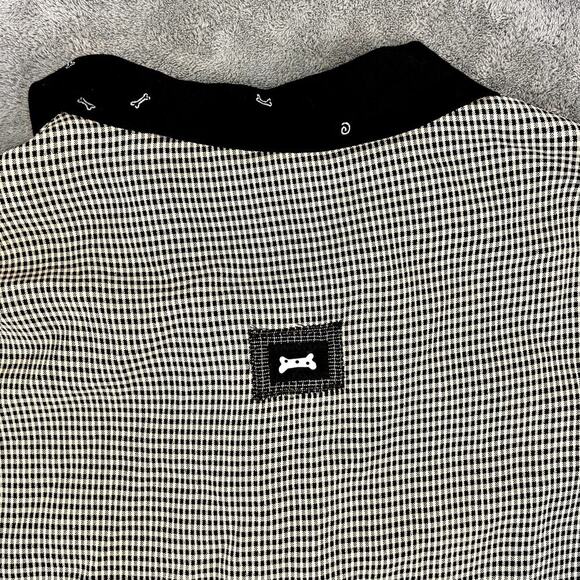 K.D. Spring Women’s M Dog Print Button Up Shirt USA Artsy Short Sleeve Retro VTG - Picture 4 of 8